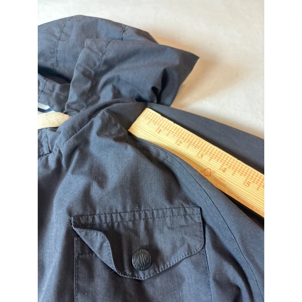 Crooks & Castles Jacket Mens XL Grey Black Colorblock Hooded Windbreaker Good